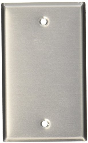 Leviton 83014-EXT 1 banda, junta, montaje en caja, placa de pared en blanco, aluminio