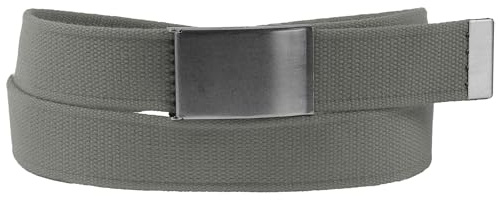 Harrys-Collection Unisex Stoff Gürtel 40 mm Breite Stoffgürtel, schwarz | stufenlos verstellbar, matte Metallschnalle mit praktischem Klemmverschluss, nickelabgabefrei nach EU Norm, 40 mm Breite