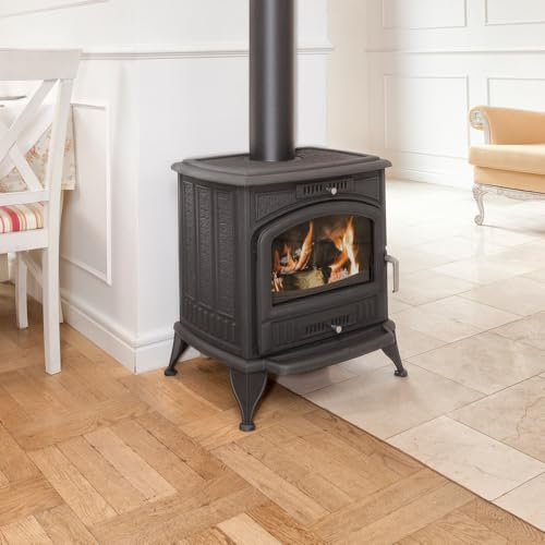 KRATKI Stufa a legna in ghisa KOZA K6 8kW Ø150mm - efficiente gamma di potenza 7-11kW, Stufa in ghisa economica ECO-DESIGN- Stufe Vintage & Svedesi - Classe di efficienza energetica A
