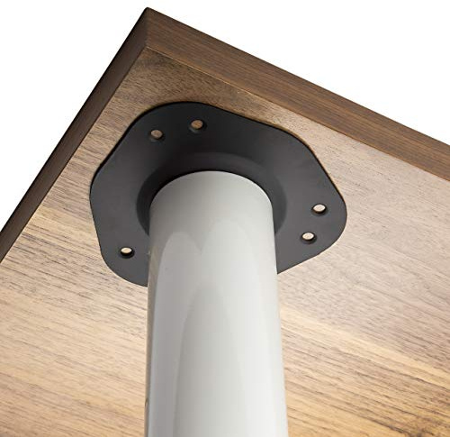 SOTECH 4er Set Tischbeine 820 mm Ø 60 mm WEIß Tragkraft 75Kg je Fuß | Höhenverstellbar Schreibtischbeine Möbelbeine Tischfüße