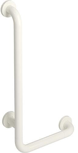HEWI Winkelgriff Serie 801 (Haltegriff, Griffstange), Farbe weiß, links & rechts verwendbar, 300/600 x 89 mm - 801.22.100 99