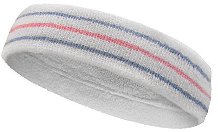 COUVER Tennis Style Premium Quality Athletic Terry Head Sweatband(1 Piece)