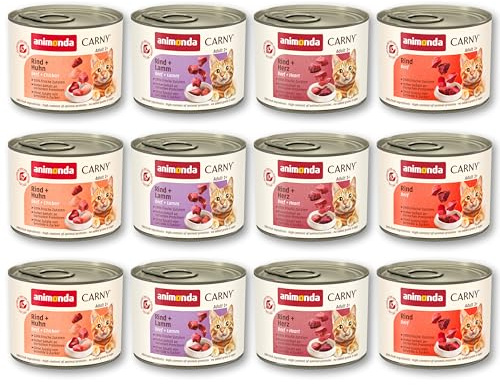 animonda Carny Adult 83811 Kattmat, Flerfärgad, 12 x 200 g