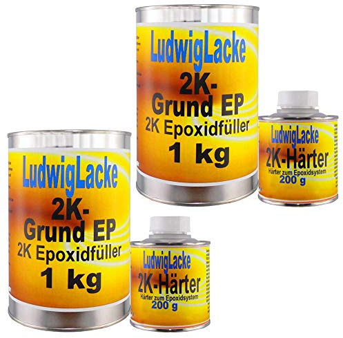 Lackierzubehör 2 Sets 2K Epoxidfüller 1kg und 200g passenden Härter