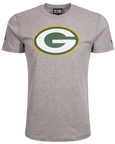 NEW ERA Green Bay Packers Tshirt - NFL - Team Logo - Heather Grey