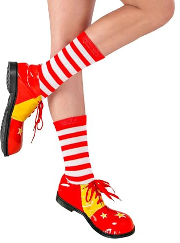 W WIDMANN MILANO Party Fashion - medias de rayas para adultos, accesorio para disfraces de payaso y mucho más