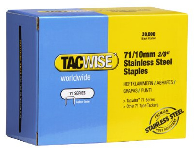 Tacwise 0375 Typ 71/10 mm Edelstahl- Heftklammern, 20.000 Stück