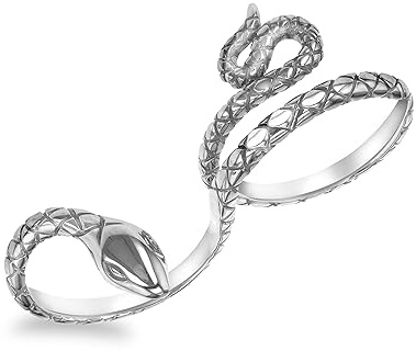 Tuscany Silver Damen Zehenring Rhodiniert Sterling Silber Doppelt Schlange