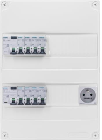SIEMENS - Tableau Électrique Pré-équipé 2 Rangées 26 Modules - 8 Disj