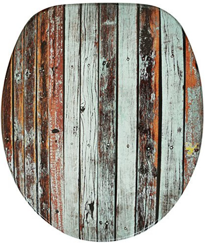 Sanilo WC Sitz ohne Absenkautomatik, hochwertiger Toilettendeckel, einfache Montage, stabile Scharniere, Antik