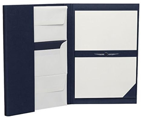 Rössler Papier 1024831009 - Paper Royal - Briefpapiermappe DIN A4/DL, 25/25, blau/weiß gerippt