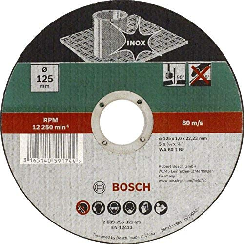 Bosch Mola Taglio Dritta, Inox 115 x 22.23 x 1.6 mm