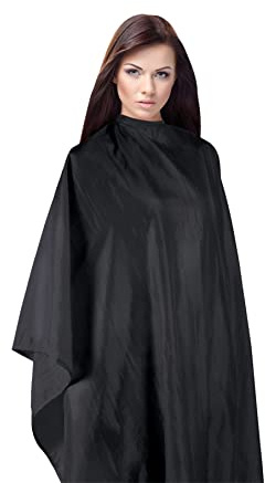 Cricket Forte Haircutting Cape Professional Salon Barbershop Cape for Clients, Haircut Gown, Black