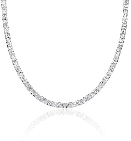 Königskette aus 925er Sterlingsilber -3,5mm- Unisex von JEWLIX-45cm