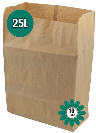 All-Green – Papel y compostables (30 L, Color marrón, 25 L, Pack de 10