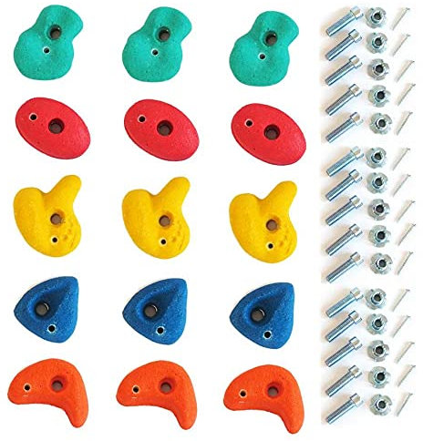 Gartenpirat Klettersteine für Kletterwand Ausführung klein Set mit 15 Stück