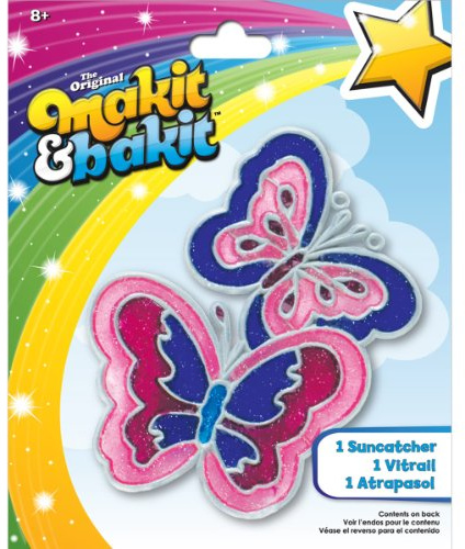 Colorbok QC47728TA MAKEIT BAKEIT SUNCATCHER Glitter Butterflies, Multicolor