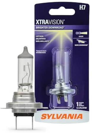 SYLVANIA H7 XtraVision Halogen Headlight Bulb, High or Low Beam, 1 Bulb