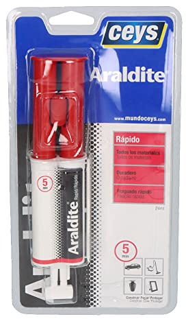 Ceys - Araldite - Adhesivo rápido duradero - Todos los materiales - Jeringa 24 ML