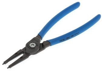 GEDORE Alicates para circlips para anillos de seguridad interiores, Inhibidor de torsión, Mordazas rectas, Ø puntas: 2,3 mm, 8000 JE 3