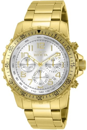 Invicta Specialty Orologio da Uomo in acciaio inossidabile con movimento Quarzo - 45mm, Oro/Bianco