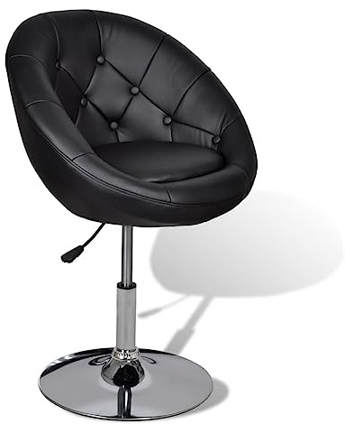 vidaXL Cocktailsessel Schwarz Kunstleder