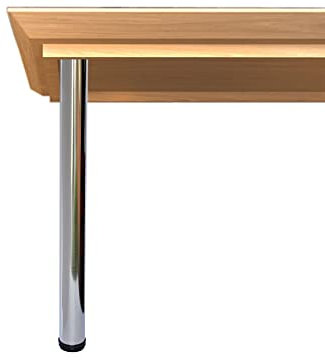 Alpha Einrichtung Metall Tisch Beine 71,1 cm 86,4 cm 109,2 cm für Desk Counter Top Bar Höhe in Chrom oder Satin gebürstet, DIY leicht gemacht Günstigen Brushed Satin Nickel 28 Inch