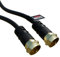 rhinocables TV Aerial Cable – F Plug Male to Male Coaxial Ariel Lead with Secure Connections | RG6 Antenna Cable for TV, Sky Box, Freeview & Home Cinema Systems | Durable Black Coax Wire (50cm)