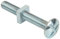 Bulk Hardware BH02179 Bullone da Tetto a Testa Tonda con Dado, M6, 100 mm, Bianco, Set di 5