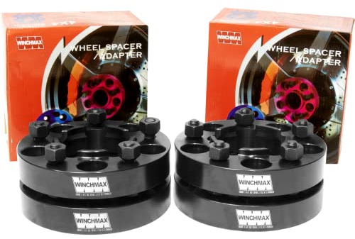 WINCHMAX 30mm Wheel Spacers Compatible with Defender, Disco 1, Range Rover Classic BLK T1