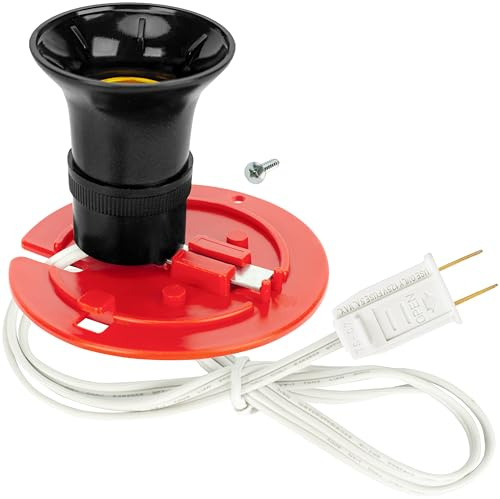Blow Mold Light Kit Replacement – Light Cord for Blow Mold Plastics with Red Plate | Vintage Style | Halloween, Christmas & New Year Decorations