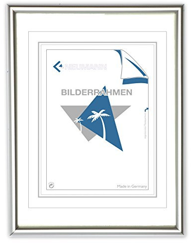 Neumann Bilderrahmen Kunststoffrahmen Classic, 60x80 cm, Silber matt