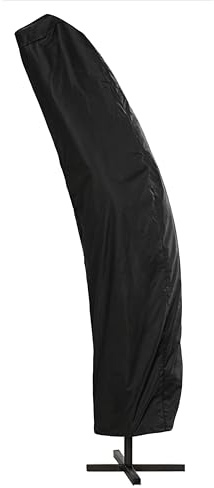 HBCOLLECTION Schutzhülle Schutzhaube Abdeckung für Ampelschirm Höhe 280cm Premium Polyester mit stab (Schwarz)