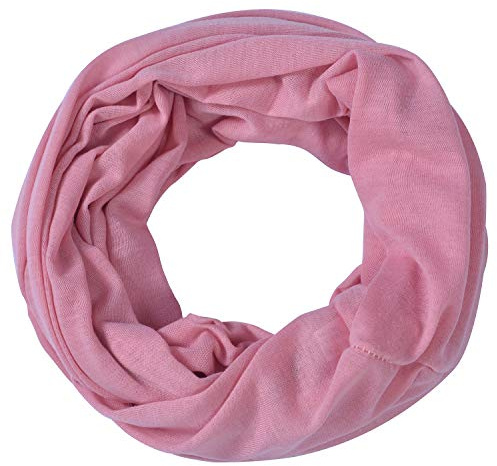 Miobo Snood Écharpe tube pour homme et femme Écharpe ronde, Rose, L