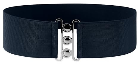 BlackButterfly 3 -Zoll elastischen Haken Schnalle Gürtel (Nachtblau, S)