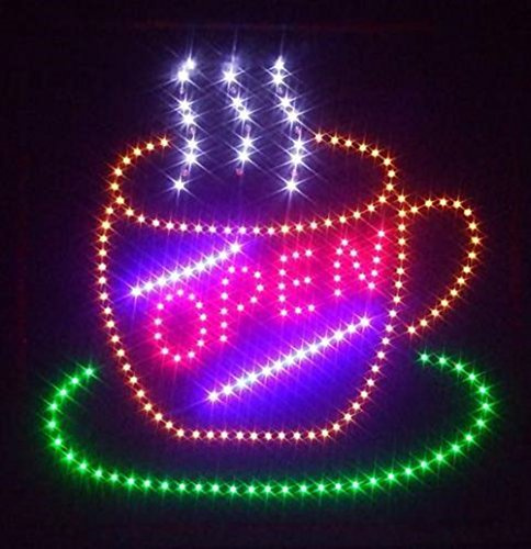 LED Schild Leuchtschild Reklame LEUCHTREKLAME Werbung versch.stylen DISPLAY SIGNS OPEN 5