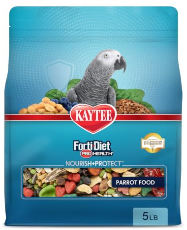 Kaytee Forti-Diet Pro Health Nourish+Protect Parrot Food, 5 Pounds
