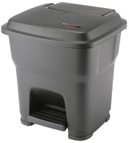 Vileda Professional Hera - 35L Pedalbehälter, schwarz - 39x39x44 cm | Packung (1 Stück)
