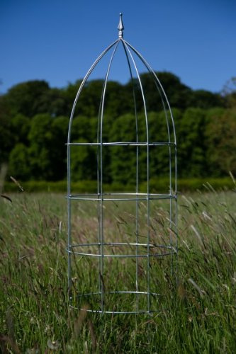 KUHEIGA Blumenhilfe Verzinkt Ø 45cm Höhe: 150cm Rankhilfe Rankgitter Obelisk