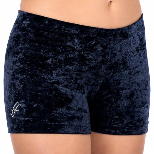 ff FISCHER Turnhose Mädchen Samtshorty Gymnastik Turn Shorts in wolkigem Samt 77134
