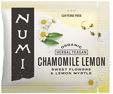 Numi Tea Organic Chamomile Lemon Tea, 100 Herbal Tea Bags, Caffeine Free