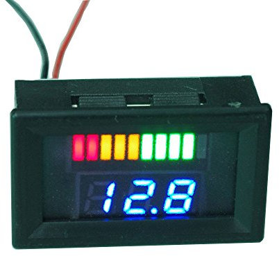 Aihasd Acid 12V Säureblei Batterien Indicator Batterie Kapazität Digital LED Tester Voltmeter mit Doppelanzeige