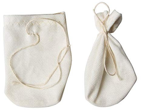 FACKELMANN 2 Gewürz-/Duftsäckchen aus Baumwolle, 9,5 x 14 cm, 2 Stück, Naturfarben