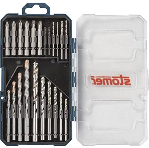 Stomer BS-22-1 22-teiliges Profi Metall und Steinbohrer-Set