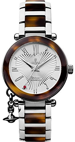 Vivienne Westwood Orb Women's Quartz Watch with Silver Dial Analogue Display and Multicolour Stainless Steel Bracelet VV006SLBR