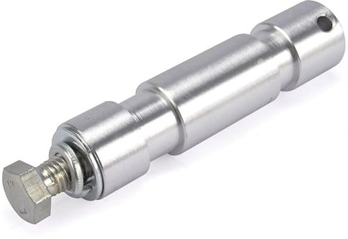 Riggatec TV-Zapfen M12, Silber, Messing, Lackiert, Camera Mount, 28 mm, 110 mm, inkl. Schraube und Unterlagescheibe, Für M12 Stative