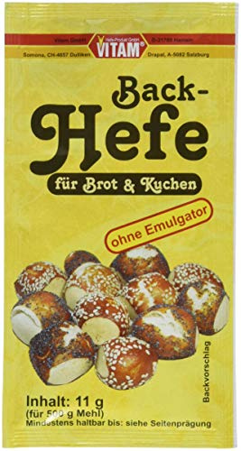 VITAM Backhefe ohne Emulgator, 24er Pack (24 x 11 g)