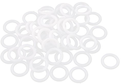 Sourcingmap® Vorhang Window 10 mm Inner Dia Gardinenringe, Kunststoff, Weiß, 50 Stück de