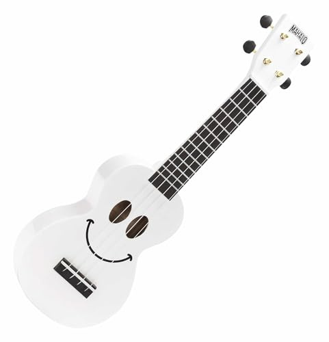 Mahalo Smiley Series - Sopran Ukulele - White, U/SMILE WT
