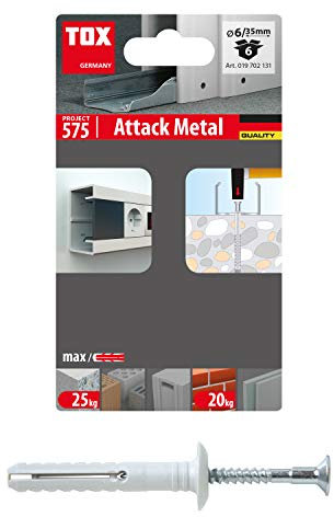 TOX Nageldübel Attack Metal 6/35 BL, Inhalt: 6 Stück im Blister, 4 Stück, 019702131